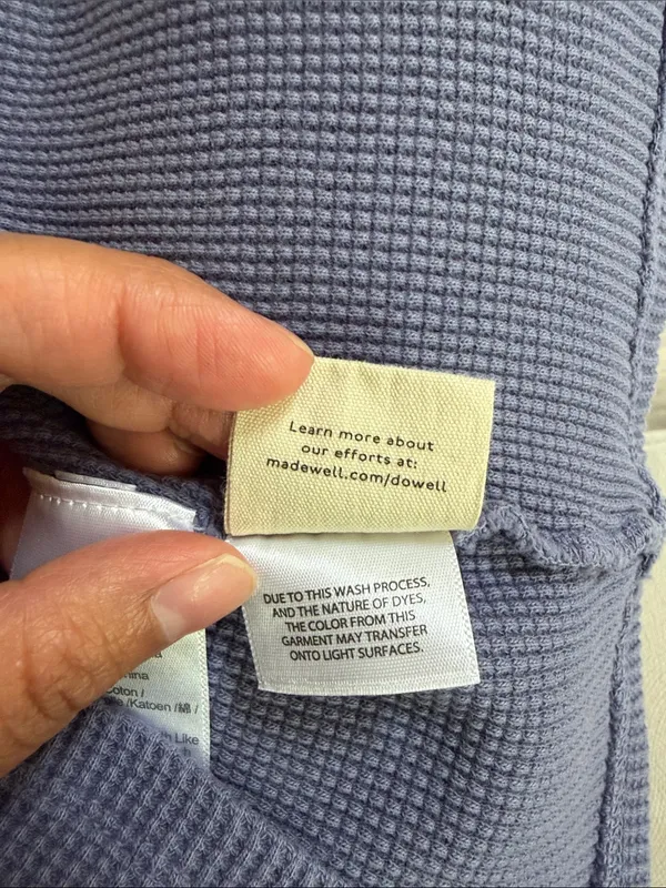 Madewell Purple and Tan Waffle Knit Scoop Neck Tank - Image 5