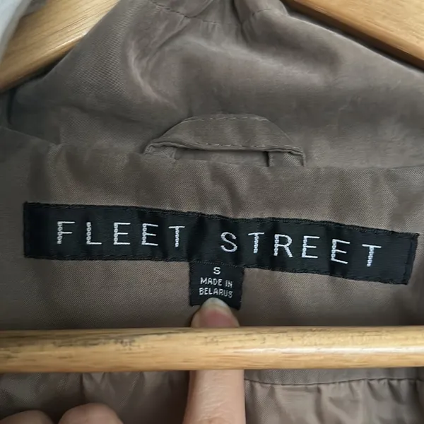 FLEET STREET Vintage Coat Tan and Brown. - Image 3