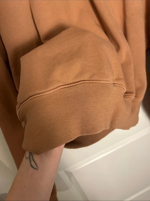 SKIMS Cropped Boxy Crewneck Sweatshirt in Brown - Image 2