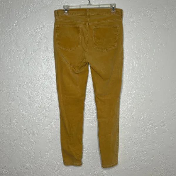 J. Crew Factory Women's Yellow High-Rise‎ Skinny Corduroy Pants Sz 29 28" Inseam - Image 2