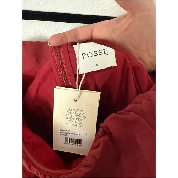 NWT Posse Aurelia Strapless Top Sz M Red Size M - Image 4