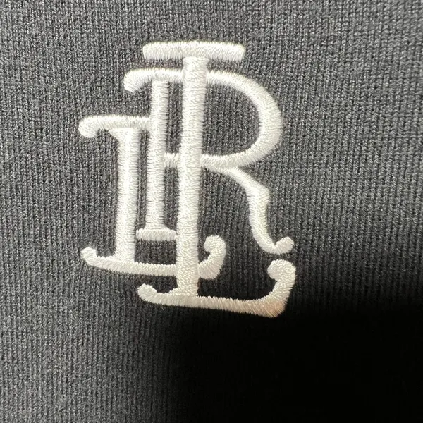 Lauren Active Ralph Lauren Mock Neck Sleeveless Ribbed Monogram‎ Top Black L - Image 2