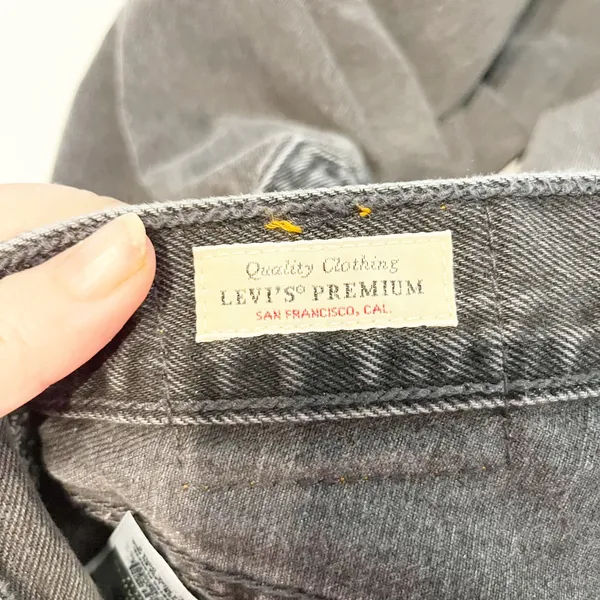 Levi's Premium Ribcage High Waisted Denim Straight Ankle Jeans Black 25 / 0 - Image 3