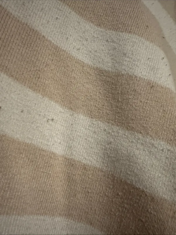 Sincerely Jules Beige and White Striped Half-Zip Sweater - Image 4