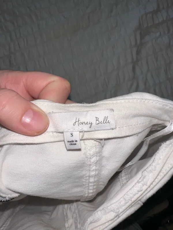 Honey Belle White Panel-Seamed Mini Skirt - Image 3