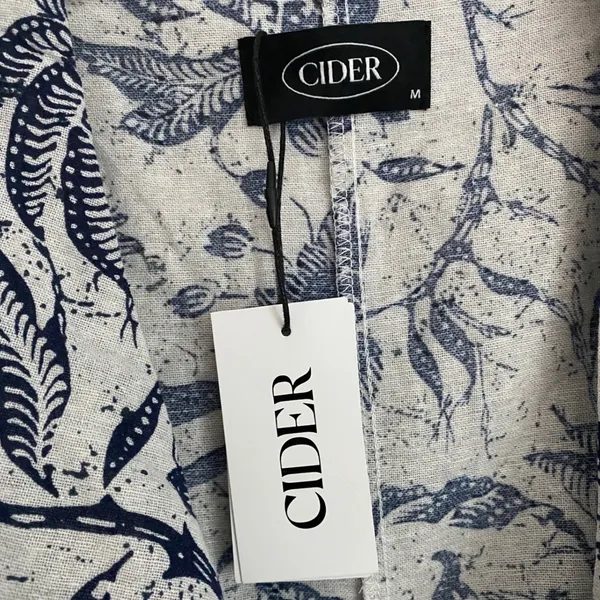 Cider Wmns‎ Blue White Floral Tie Front Cutout Cotton Romper CD2021121048944PS M - Image 8