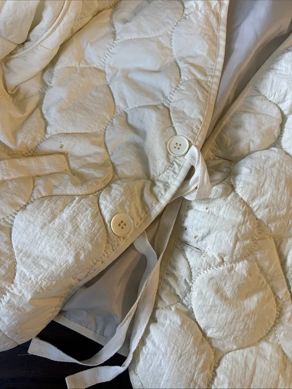 Adanola Cream Quilted Button-Front Puffer Jacket - Image 3