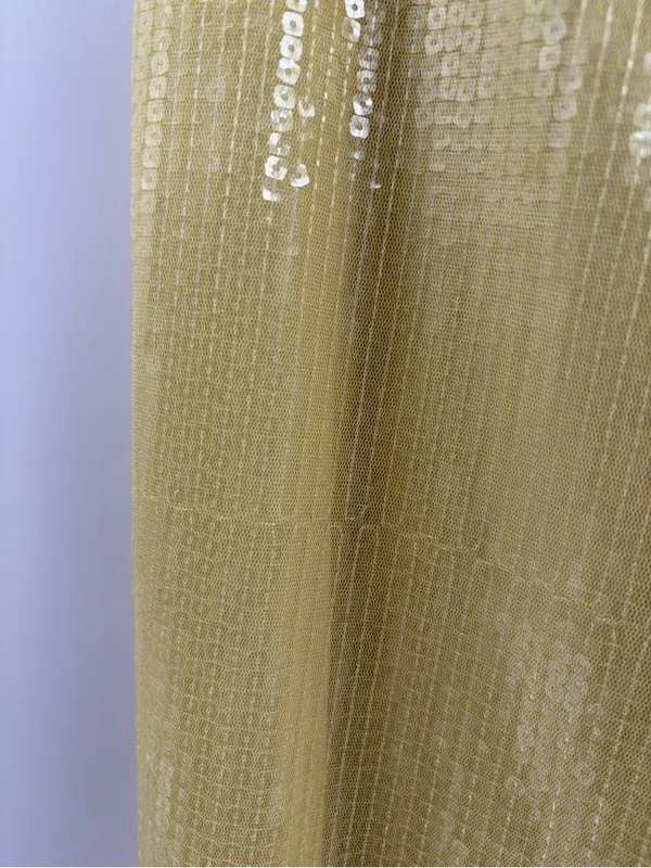 Staud yellow sequined gown wedding guest strapless party event Casey dress sz 16 - Image 5