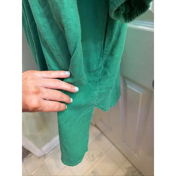 YFB Young Fabulous Broke Green Linen Dress Sz s Tunic Shirt Beachy‎ Lightweight - Image 5