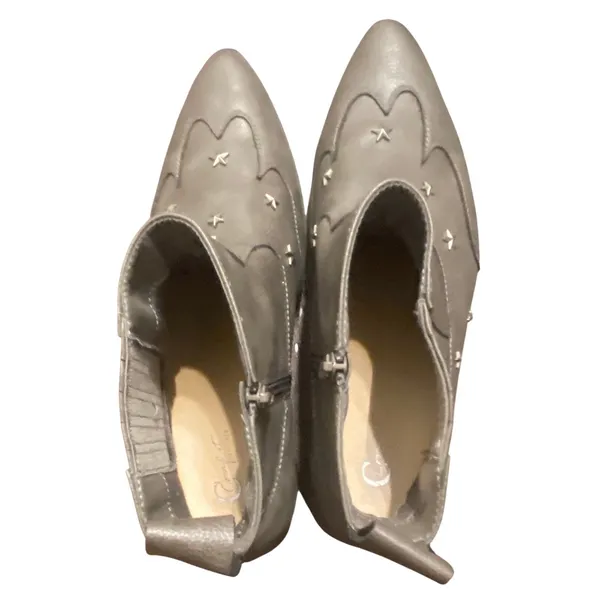 Comfort Est. 1948 Star Stud Western Ankle Boots Gray Women’s 10M Zip Country - Image 9