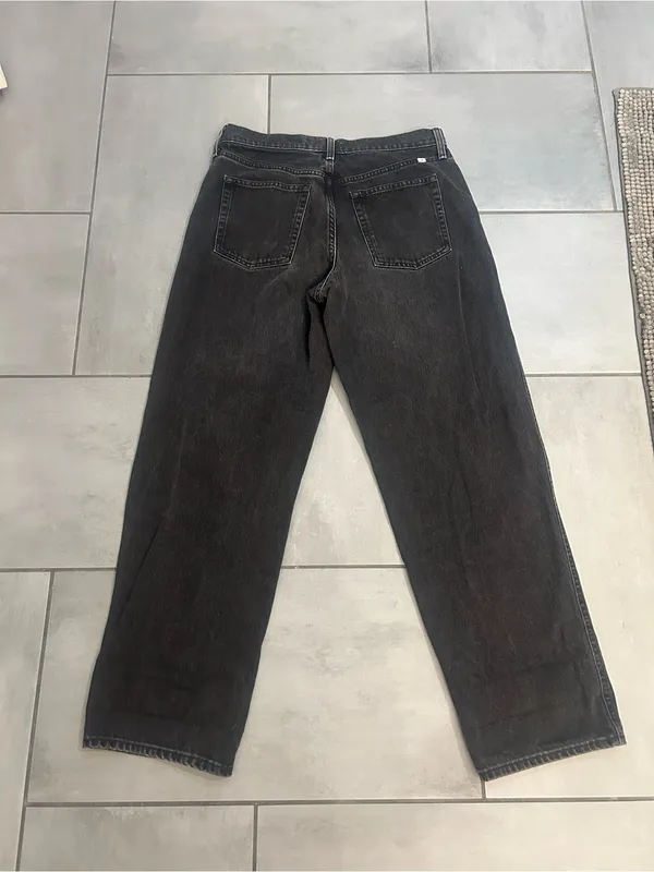 Aritzia Sunday Best Jupiter High-Rise Denim Jeans - Washed Black Stone - Image 3
