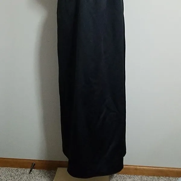 Alfred Angelo Black Strapless Satin Formal Dress (2) - Image 3