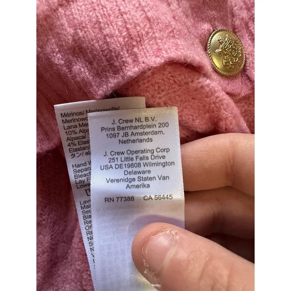 J Crew‎ Women Size Small Merino Wool Blend Cardigan Sweater Buttons Lightweight - Image 12