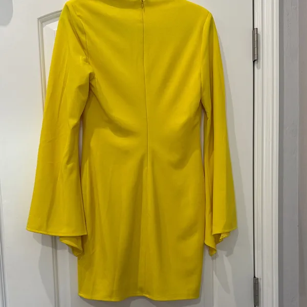 Strut & Bolt Yellow V-Neck Mini Dress - Image 4