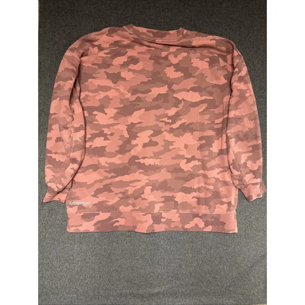 LULULEMON PERFECTLY OVERSIZED CREW SWEATSHIRT Sz 14 CAMO BRIER ROSE HERITAGE 365 - Image 5