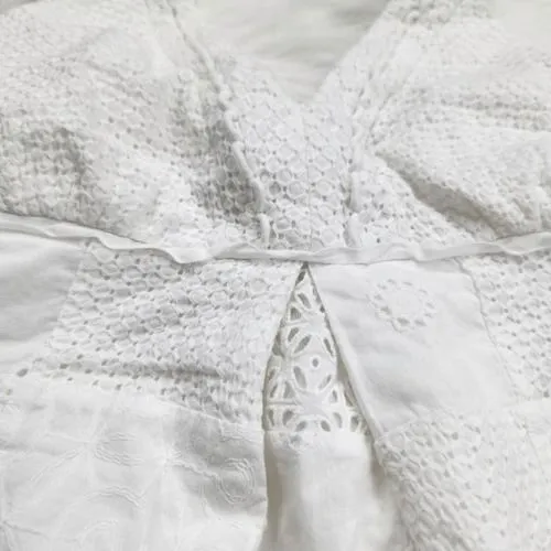 Lilly Pulitzer Women's White‎ Eyelet V-Neck Cotton Mini Dress Size 2 - Image 6