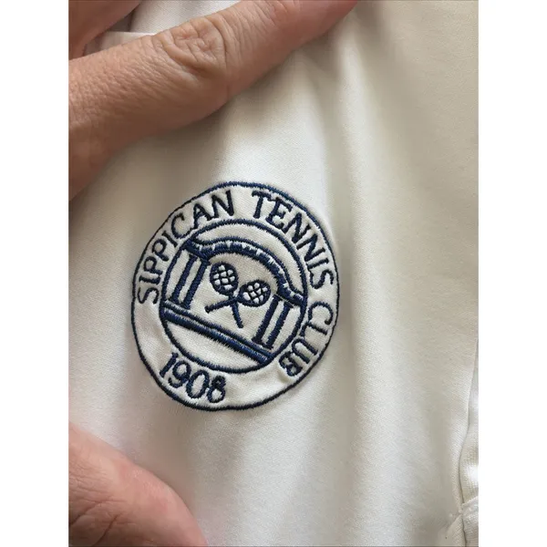 L'oeuf Poche Sippican Tennis Club Top Womens M White Cap Sleeve Athletic - Image 4