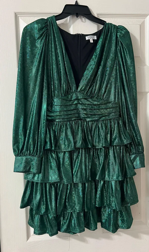 The Clothing Exchange Green Long Sleeve Dress - Image 2