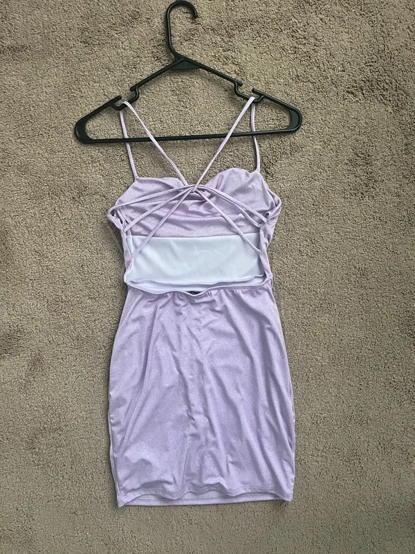 Purple Mini Dress Windsor Sparkly - Image 4