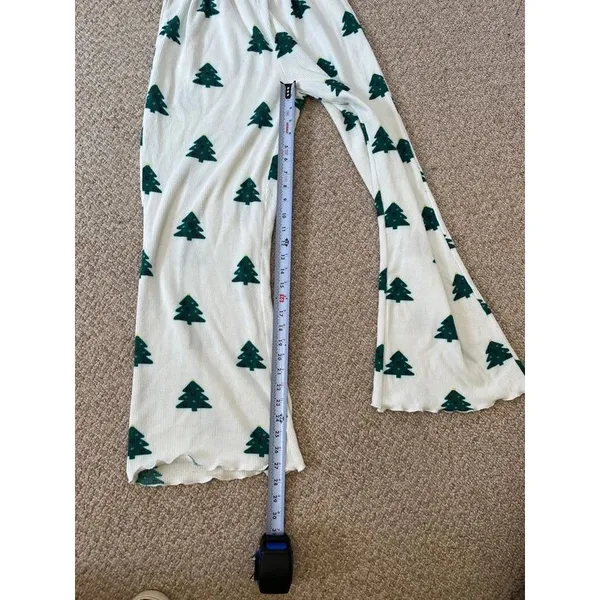 Beach Riot Christmas Tree Wide Leg Pacific Pants M Smocked Holiday Lounge - Image 7