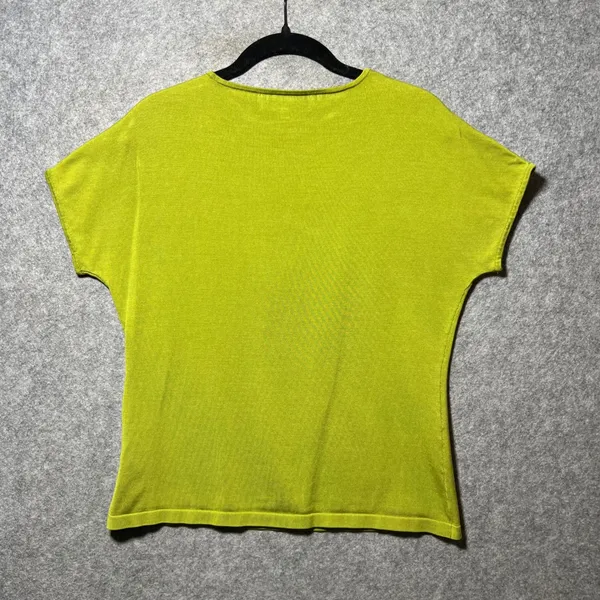 Jones New York Collection Lime Green Silk Blend Scoop Neck Knit Top Mens Medium‎ - Image 7
