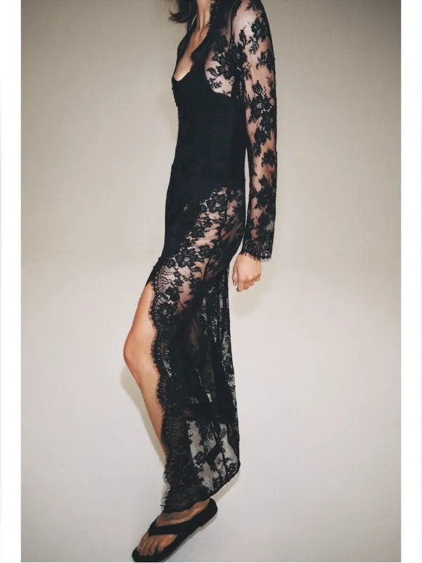 Zara lace long dress. XS-S - Image 8