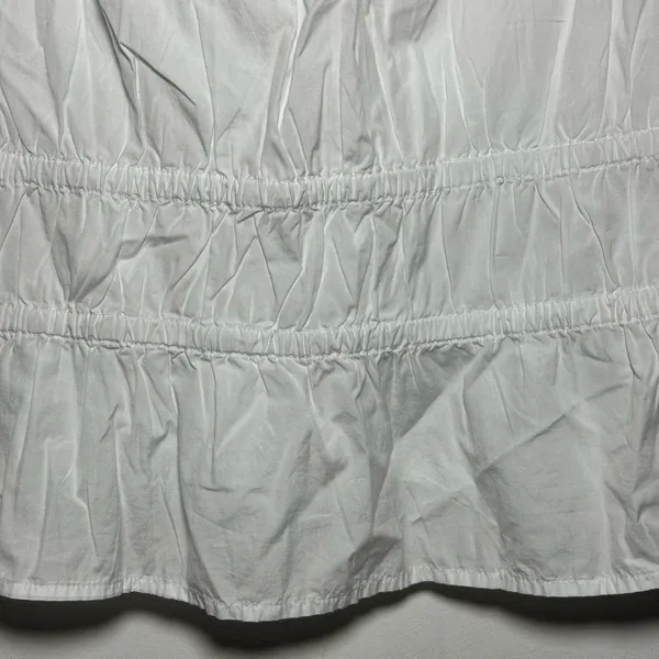 Madewell White Smocked‎ Square Neck Tie Front Tank Top XL - Image 7