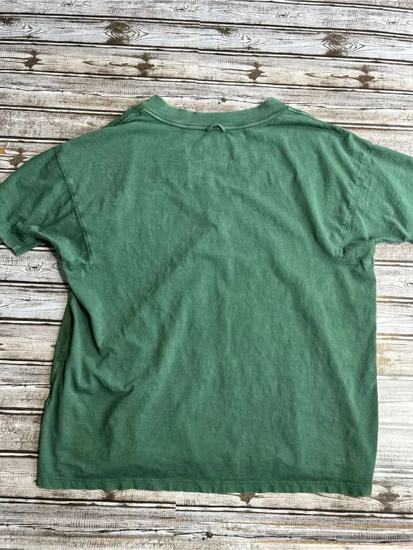 Aerie Oversized Women's Green V-Neck Cozy Tshirt size small - Image 2