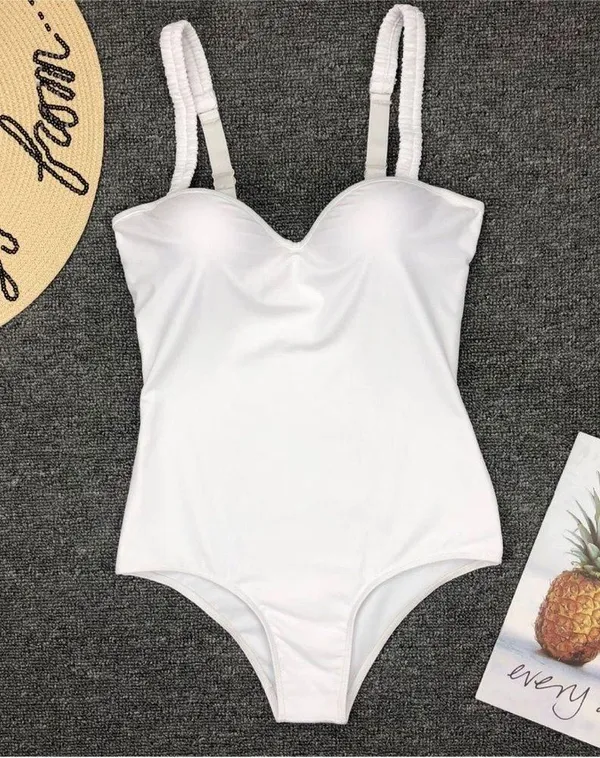 White Push up Monokini one piece Size M - Image 8