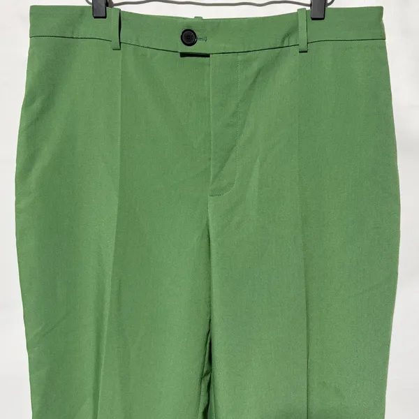 Zara High Rise Straight Leg Full Length Trousers Green Size XL 3736/047/500 - Image 7