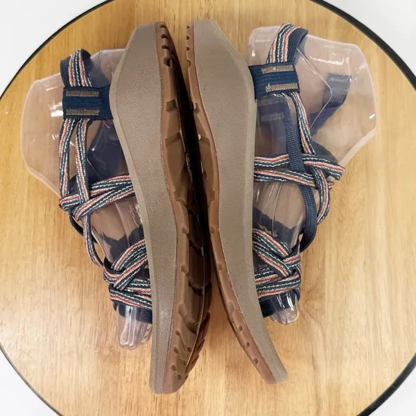 Chaco Zcloud ZX/2 Cloud Dual Strap Cushioned Sandals‎ Tan Blue Womens 8 - Image 5