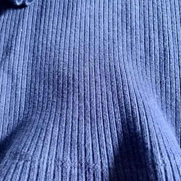 Lauren Ralph Lauren Navy Ribbed Knit Tie-Front Sweater Shirt Size Large - Image 3