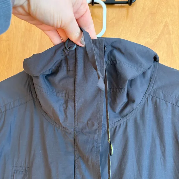 Eileen Fisher Charcoal Gray Lightweight Drawstring Hooded Anorak Jacket XS‎ - Image 4
