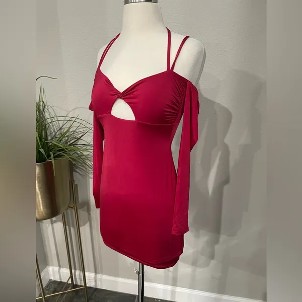 New!‎ Lovers and Friends Tigre Mini Dress In Red Sz Small $178 - Image 6