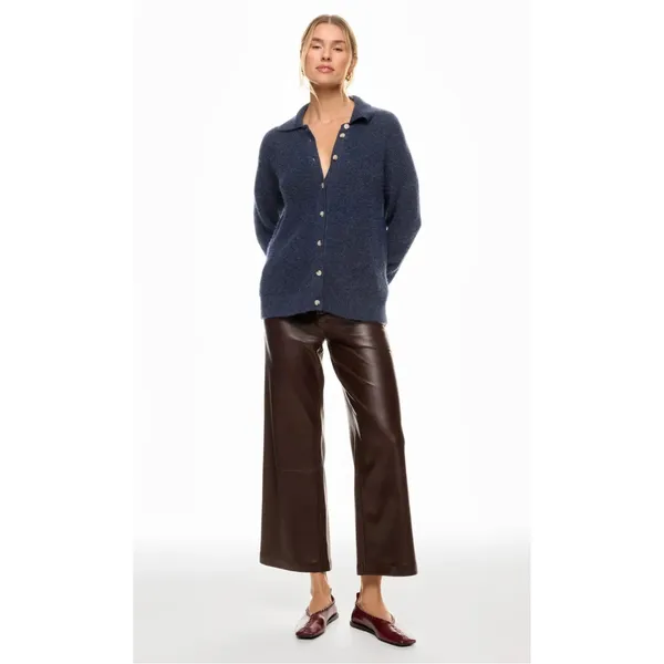 Central Park West Millie Oversized‎ Sweater Polo Navy Size XS - Image 3