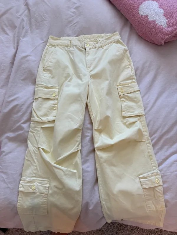 Wild Fable Butter Yellow Straight Cargo Pants - Image 4
