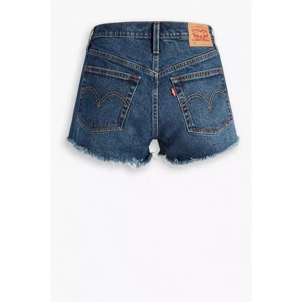 Levi's 27 Women's 501 Shorts Dark Indigo Worn In Blue Size 27 - Image 5