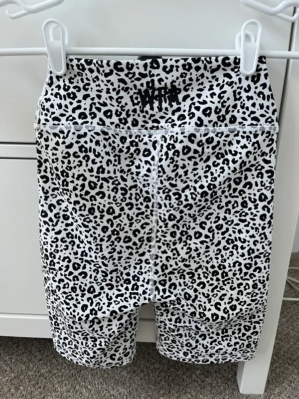 White Fox Cheetah Biker Shorts - Image 2