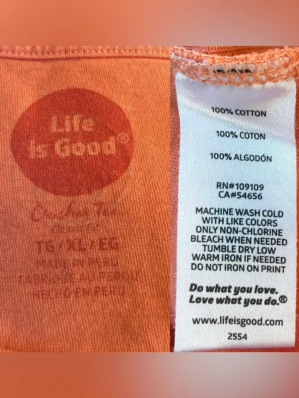 Life is Good Womens Crusher Tee Classic Fit Whale Save the Ale Size XL - Image 9