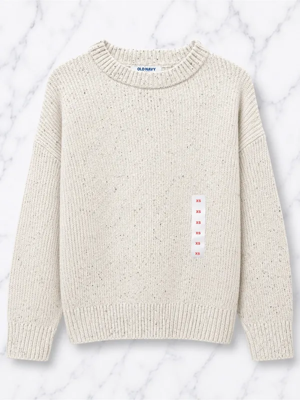 Old Navy Cream Speckled Knit Sweater | Size XS - Image 2