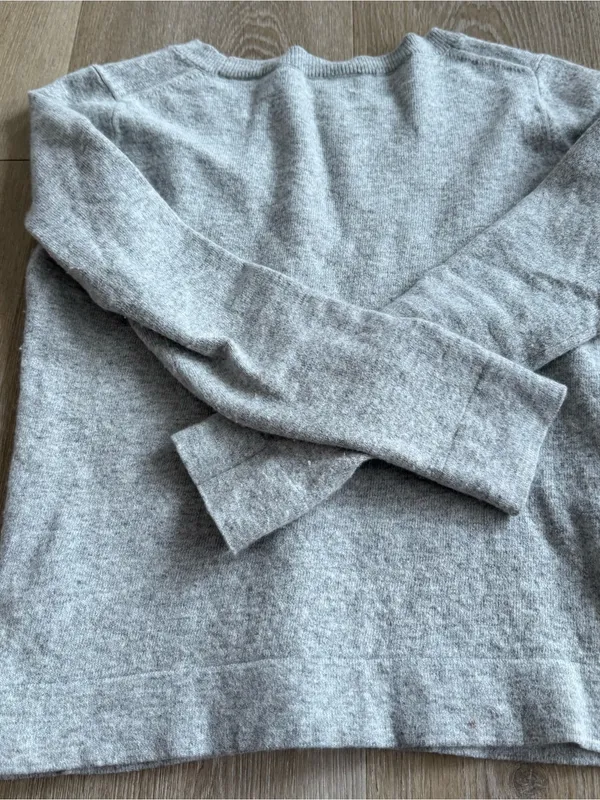 J.Crew Soft Heather Gray Cotton Wool Crewneck Sweater - Image 6