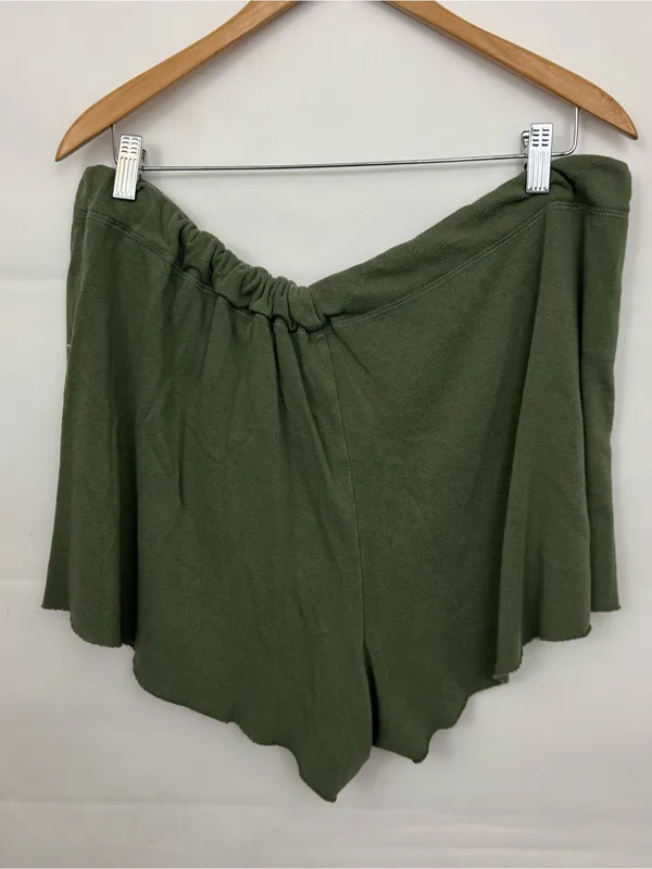 aerie Olive Green Pull-On Lounge Shorts with Drawstring Waist XL - Image 3