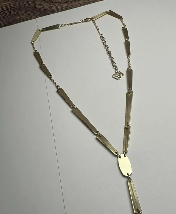 Kendra Scott Gail Y Drop Lariat Necklace Gold Tone - Image 3