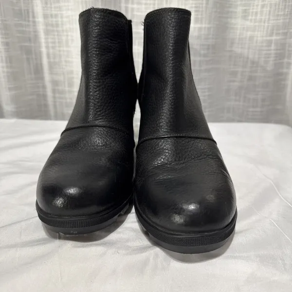 SOREL Boots Womens Sz 10 Black Joan of Arctic Wedge II Chelsea Ankle Pull On - Image 2