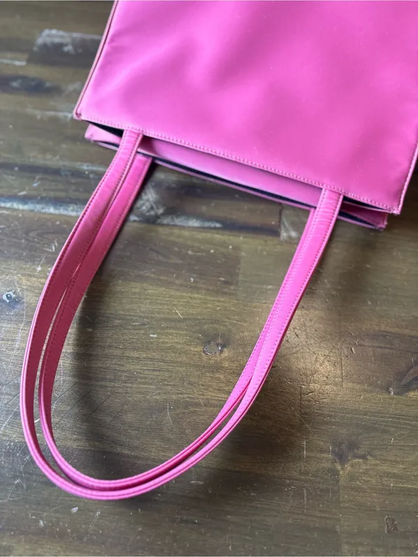 Vintage Kate Spade Pink Nylon Shoulder Bag Icon Sam Barbie Y2K Logo Coquette - Image 10