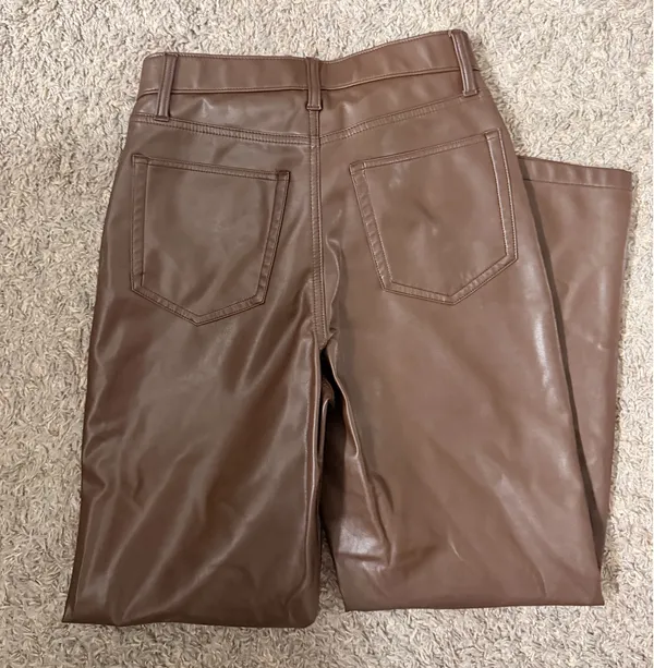 Abercrombie High-Rise Leather Pants - Image 6