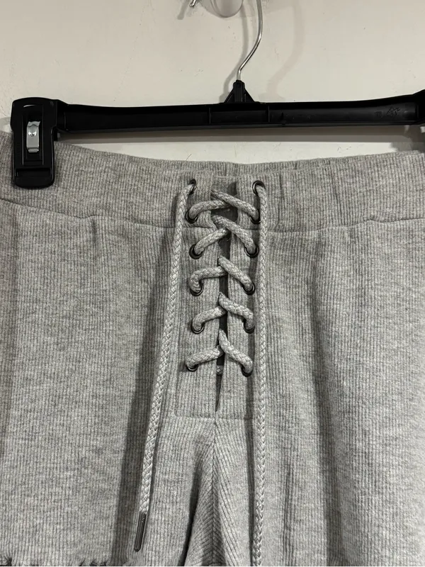 Vintage Havana shorts Gray Lace Up Ribbed Knit medium new - Image 3