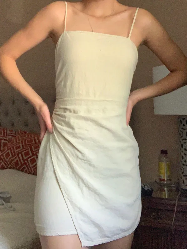 ZARA Beige Mini Dress - Image 3