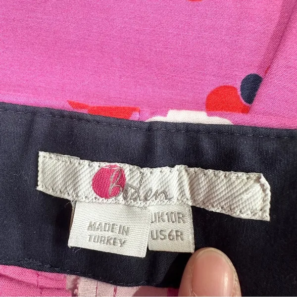 Boden Women’s Sorrento Kensington Floral Pants Trousers Mid Rise Stretch Pink 6R - Image 11
