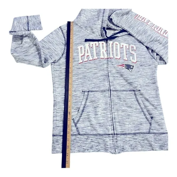 NEW ENGLAND PATRIOTS Women's Space-Dye Full-Zip Fleece Hoodie size M - Image 14